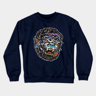 Wolfman Retro Skater Graphic Crewneck Sweatshirt